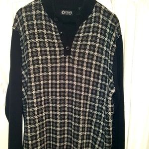 Chaps 1/4 Button Front Sweater